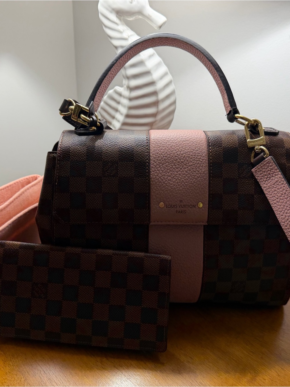 Louis Vuitton Damier Bond Street Bag with Pink Leather Accent - Picture 2 of 16
